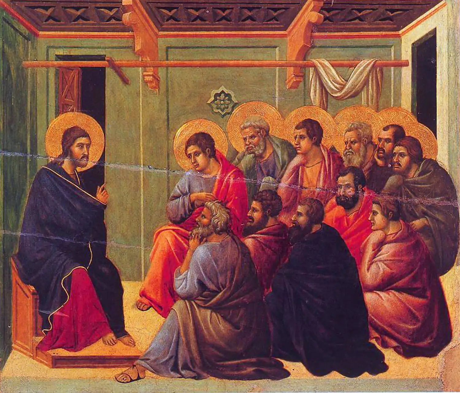 Christ Taking Leave of the Apostles by Duccio di Buoninsegna