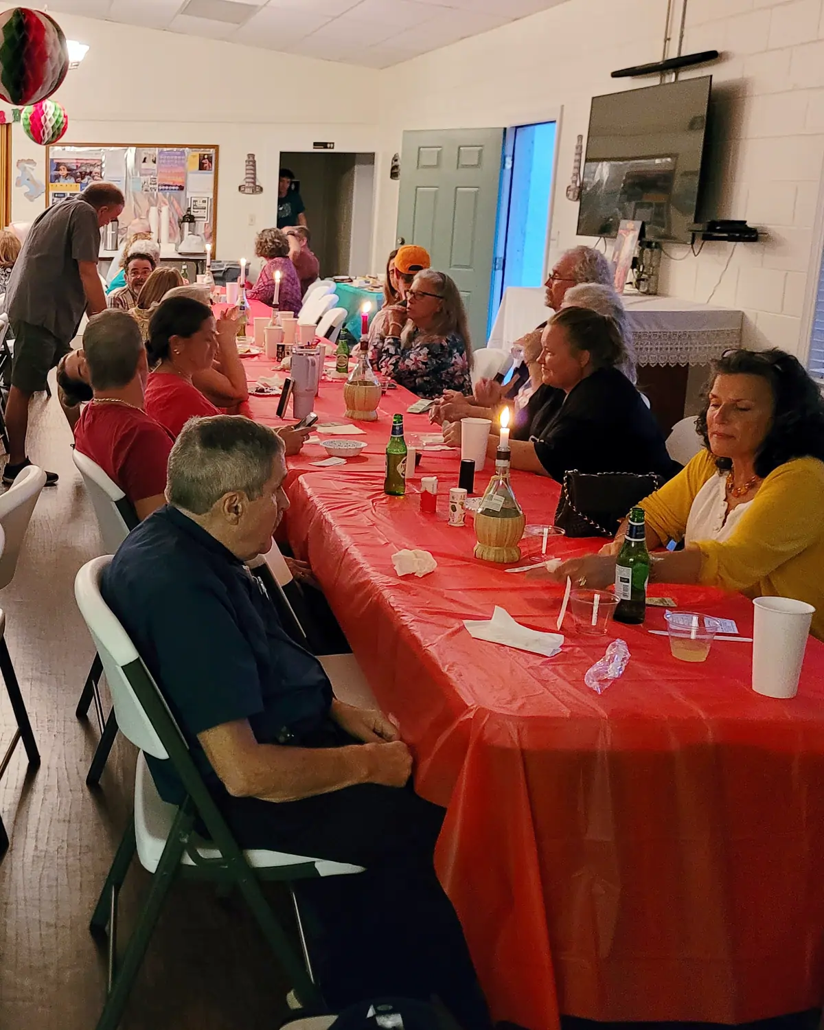Dining on pasta at the 12th Spaghetti Dinner