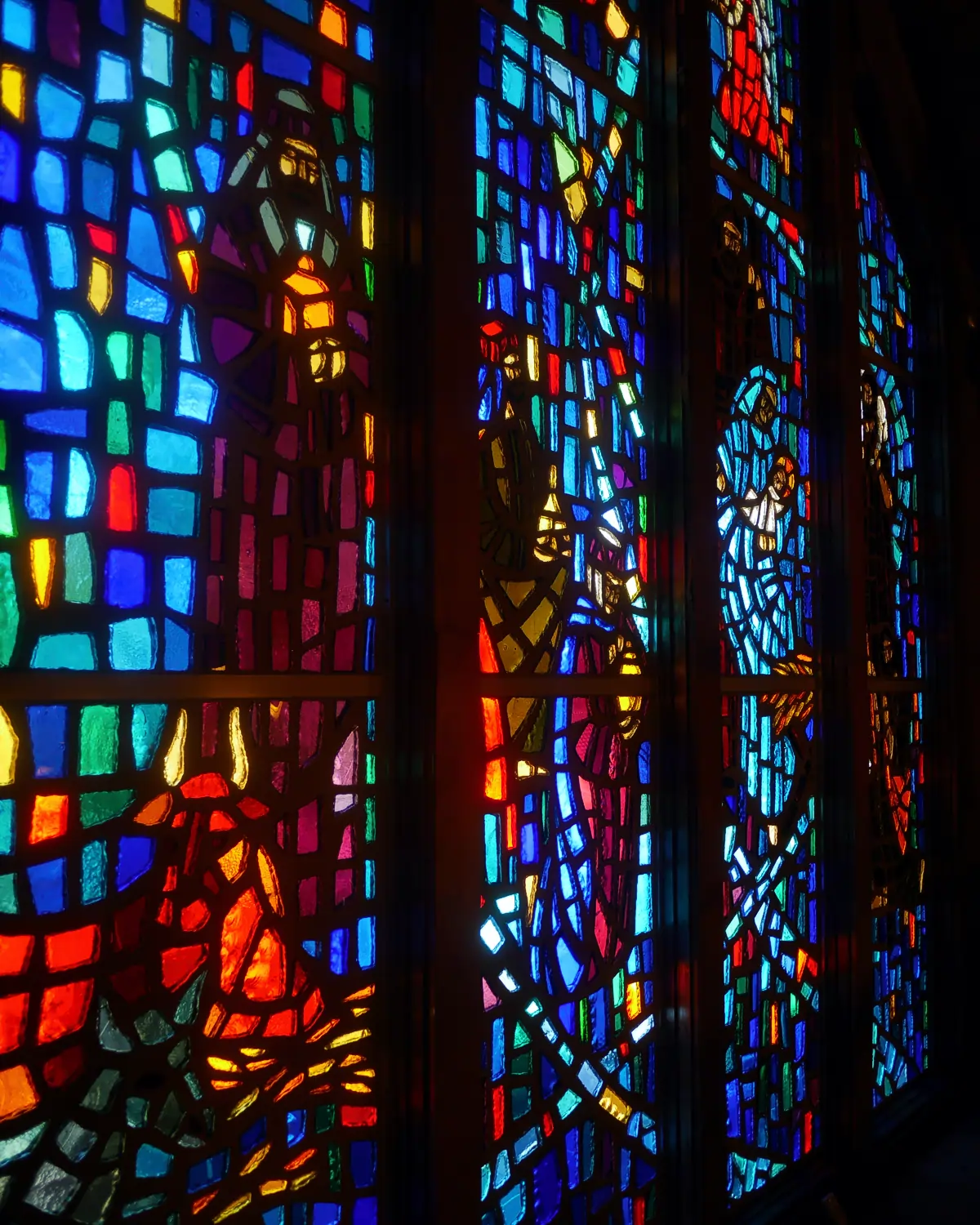 Stained Glass Wall, as seen from the loft